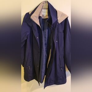 Navy Blue Hooded Jacket